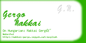 gergo makkai business card